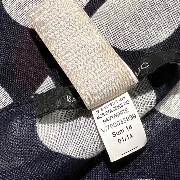 Banana Republic Dolores Scarf Polka - Navy and White w/Red dot - Picture 3 of 3